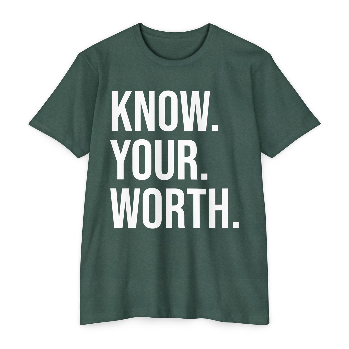 The CLASSIC Know Your Worth Tee! Perfect for Motivation, Self-Care, Gifts, Inspirational Apparel, Everyday Wear