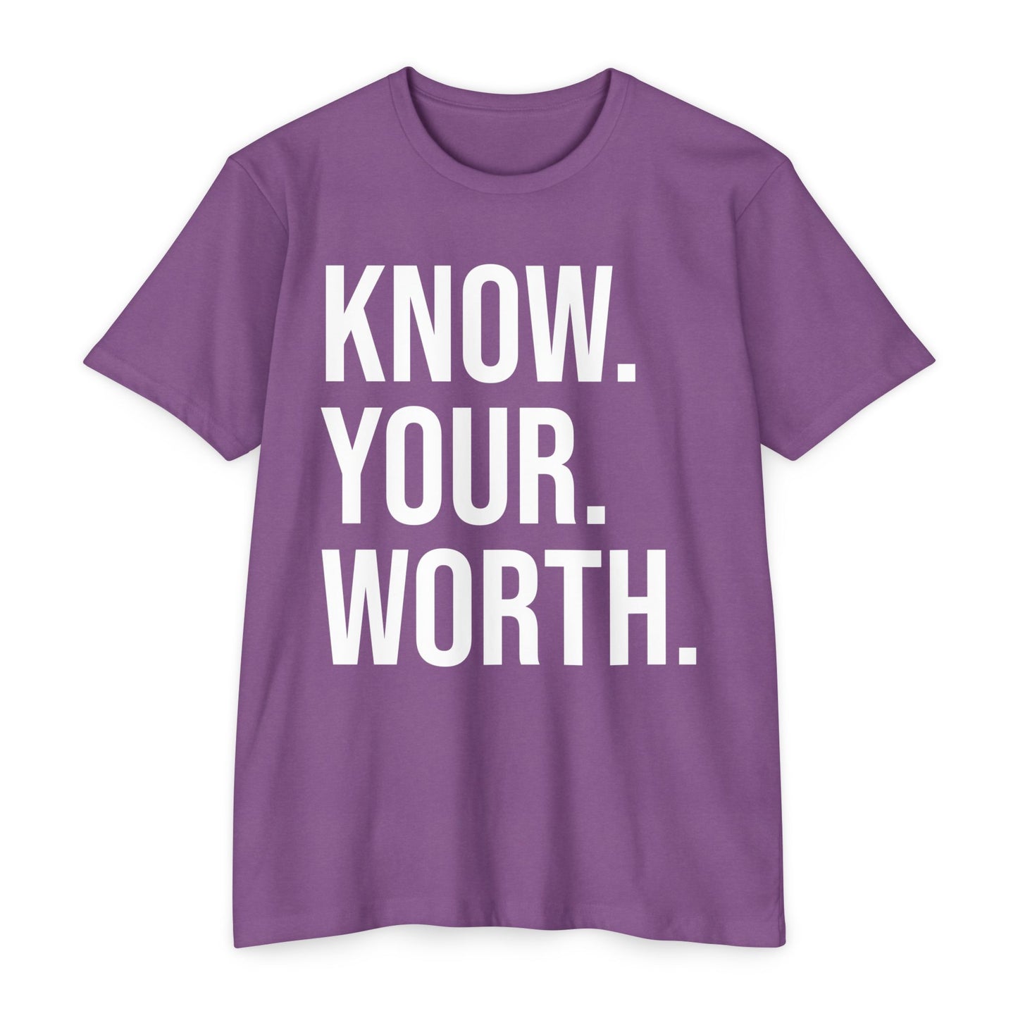 The CLASSIC Know Your Worth Tee! Perfect for Motivation, Self-Care, Gifts, Inspirational Apparel, Everyday Wear