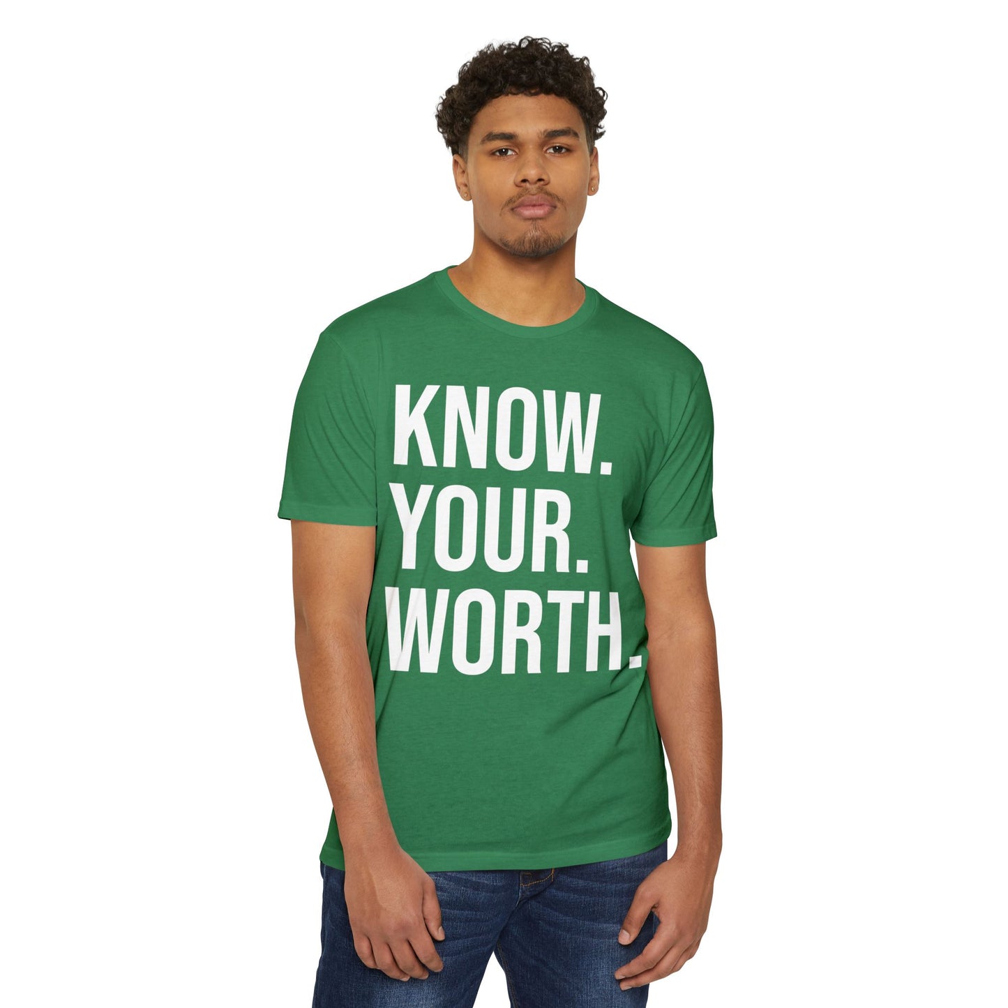The CLASSIC Know Your Worth Tee! Perfect for Motivation, Self-Care, Gifts, Inspirational Apparel, Everyday Wear