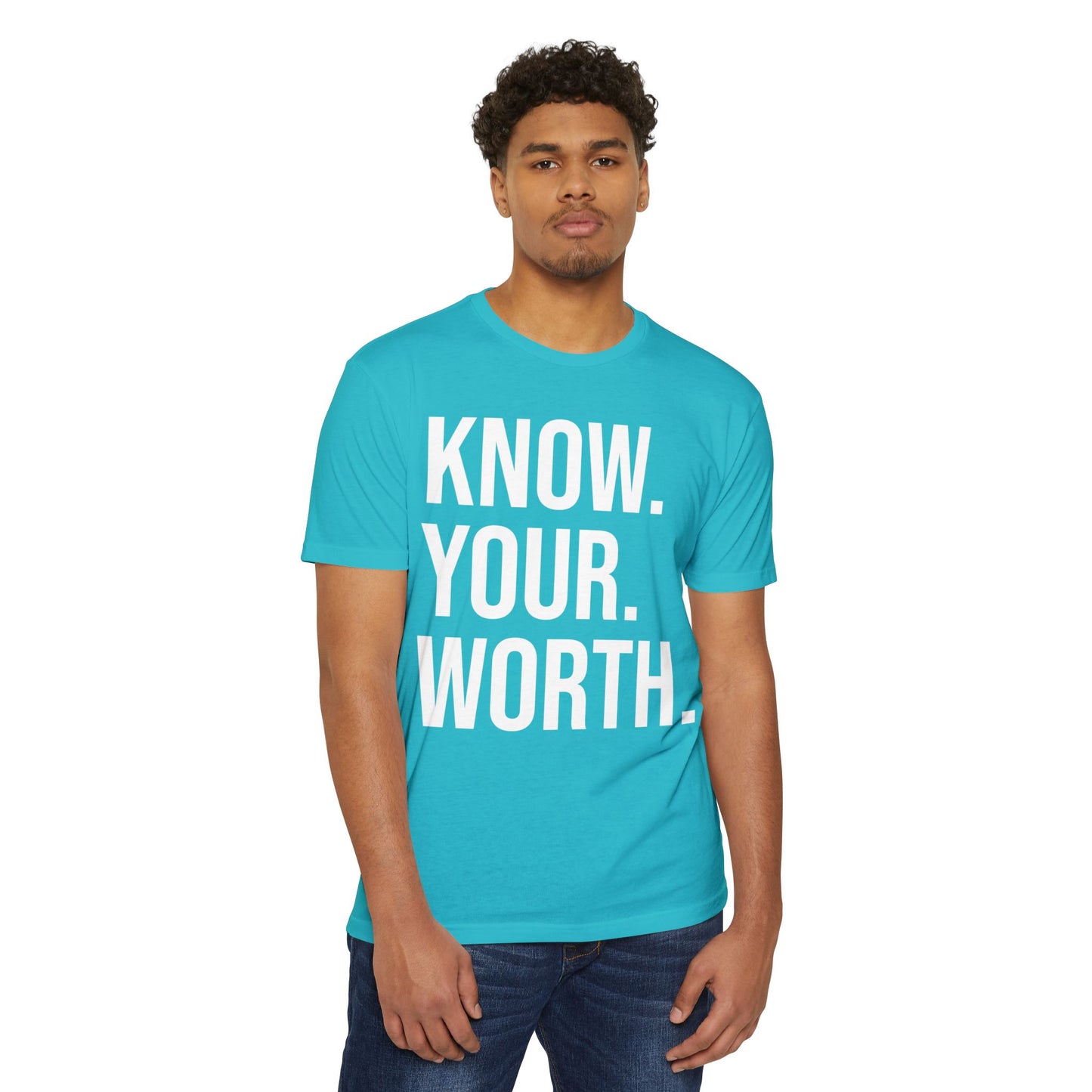 The CLASSIC Know Your Worth Tee! Perfect for Motivation, Self-Care, Gifts, Inspirational Apparel, Everyday Wear