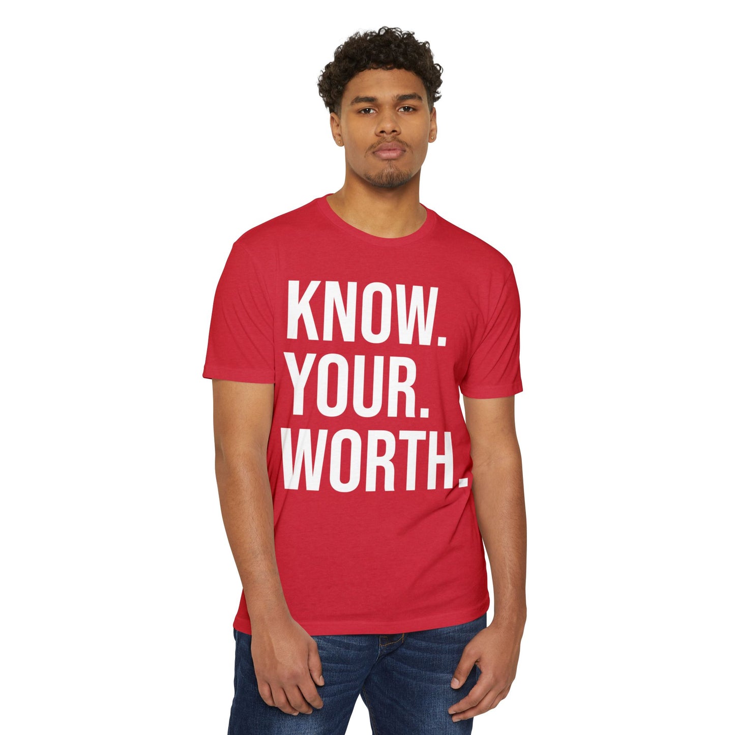 The CLASSIC Know Your Worth Tee! Perfect for Motivation, Self-Care, Gifts, Inspirational Apparel, Everyday Wear