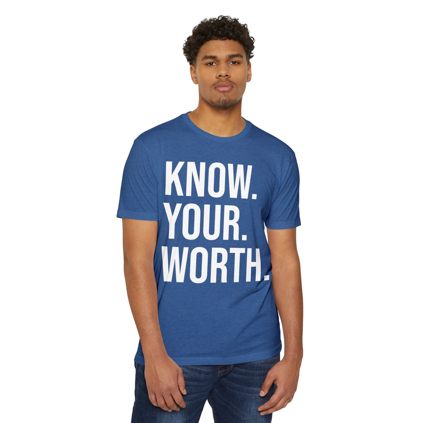 The CLASSIC Know Your Worth Tee! Perfect for Motivation, Self-Care, Gifts, Inspirational Apparel, Everyday Wear