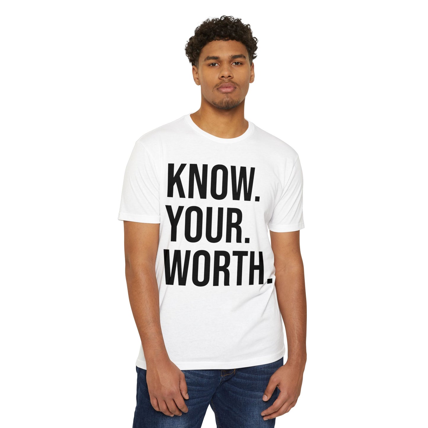 The CLASSIC Know Your Worth Tee! Perfect for Motivation, Self-Care, Gifts, Inspirational Apparel, Everyday Wear