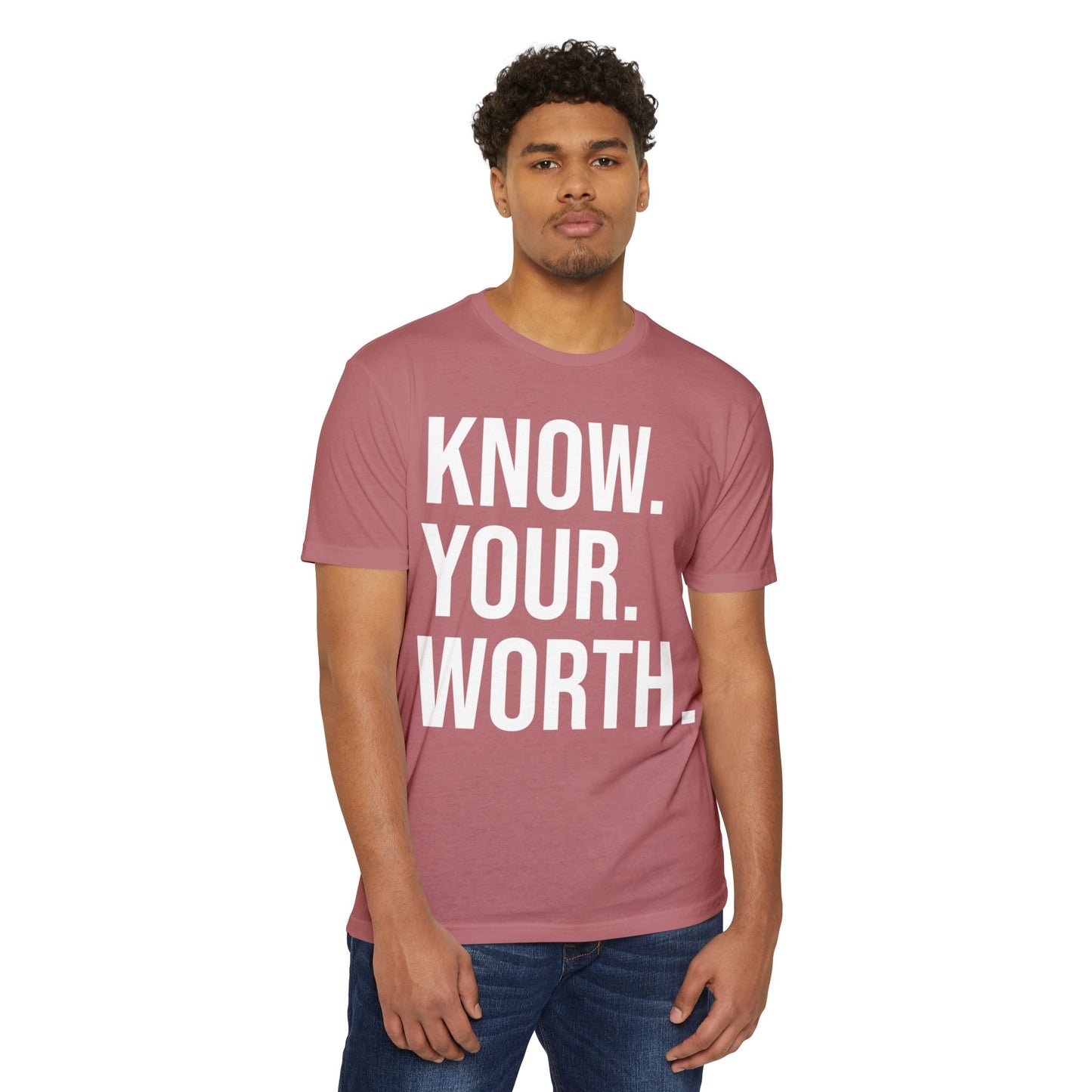 The CLASSIC Know Your Worth Tee! Perfect for Motivation, Self-Care, Gifts, Inspirational Apparel, Everyday Wear